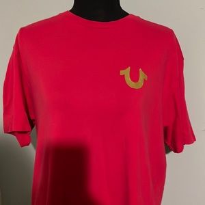 Men’s True Religion Jersey Red Short Sleeve Size Large